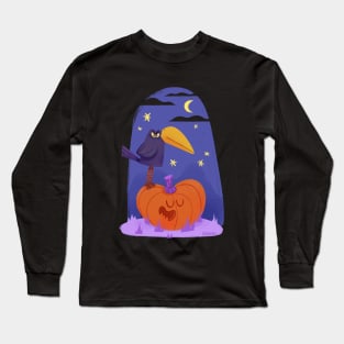 Crow and Pumpkin Long Sleeve T-Shirt